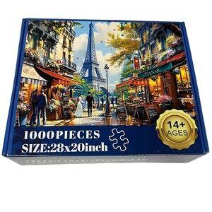 Educa Charming Paris Eiffel Tower Street Scene Jigsaw Puzzle 1000 Pieces